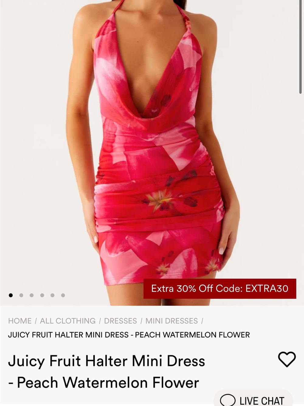 Peppermayo Juicy Fruit Halter Mini Dress